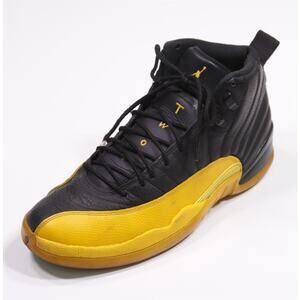 Air Jordan Retro 12 Black Yellow University Gold Shoes Men's 11